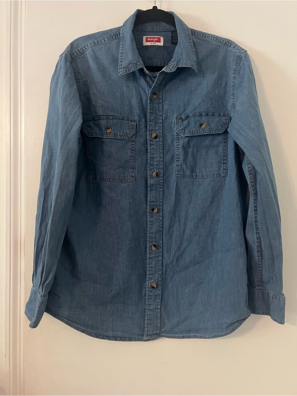 Wrangler Light Blue Denim Work Shirt Jacket size S (S302)